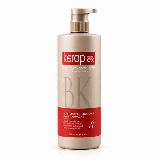 BK Keraplex Moisturizing Conditioner, 800ml professional deep moisturizing daily conditioner for colored and keratin-treated hair, barcode 5060907721618