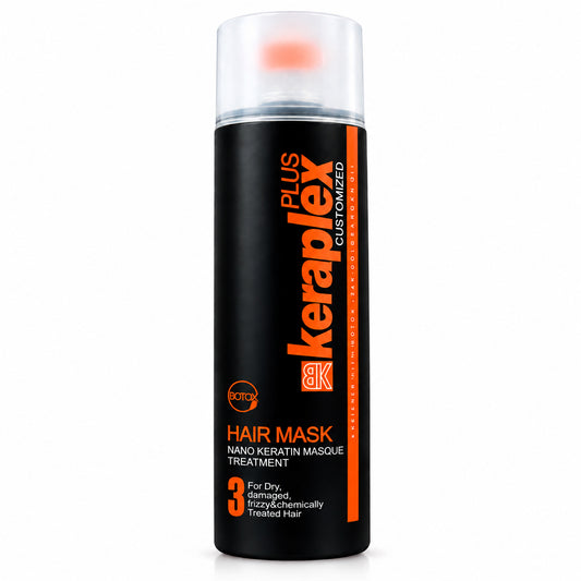 BK Keraplex Plus Botox Hair Mask 1000ml professional nano keratin masque treatment for dry, damaged, frizzy, and chemically treated hair, barcode 0100140834852