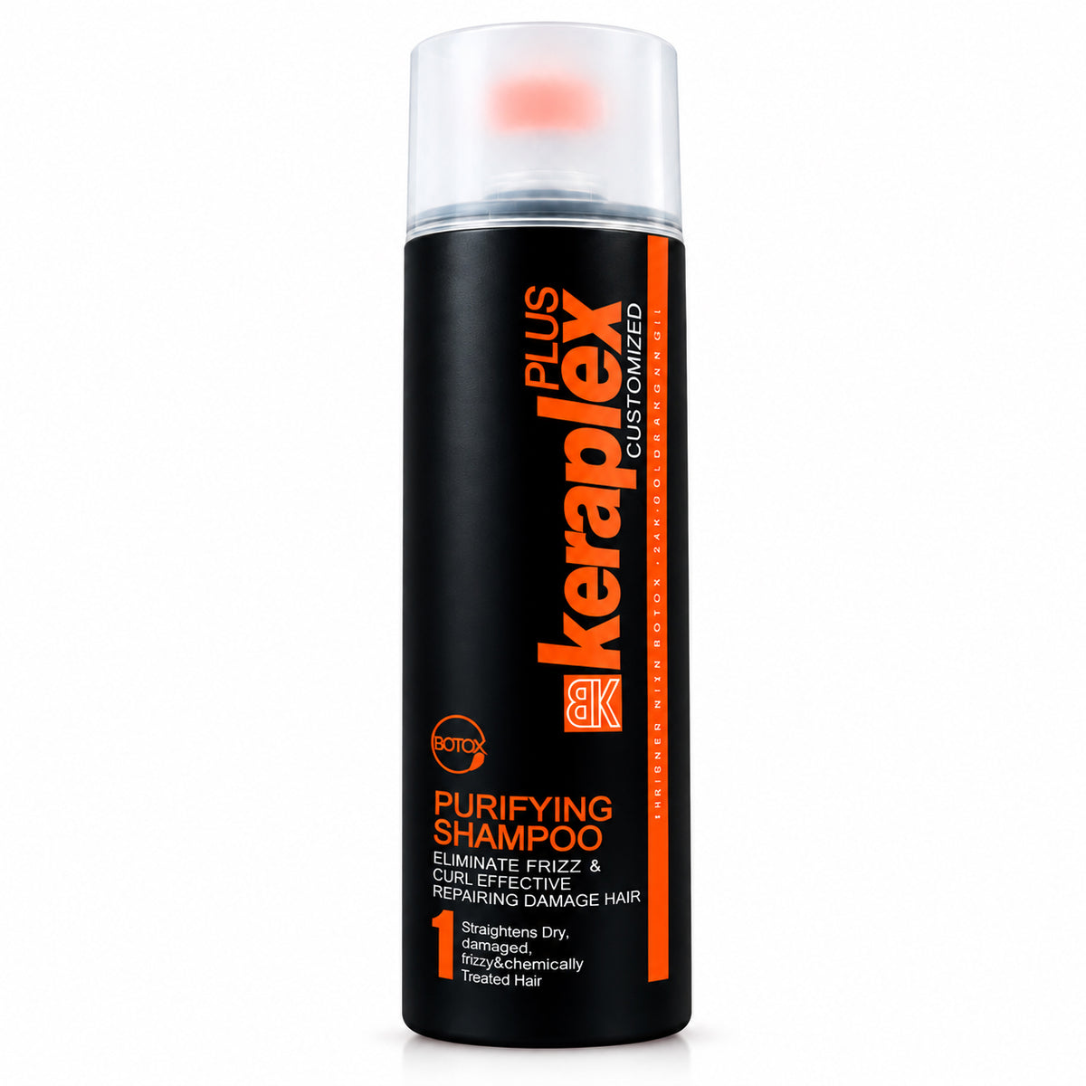BK Keraplex Plus Botox Purifying Shampoo 1000ml professional deep cleansing pre-treatment wash for dry, damaged, and frizzy hair, barcode 0100140834838